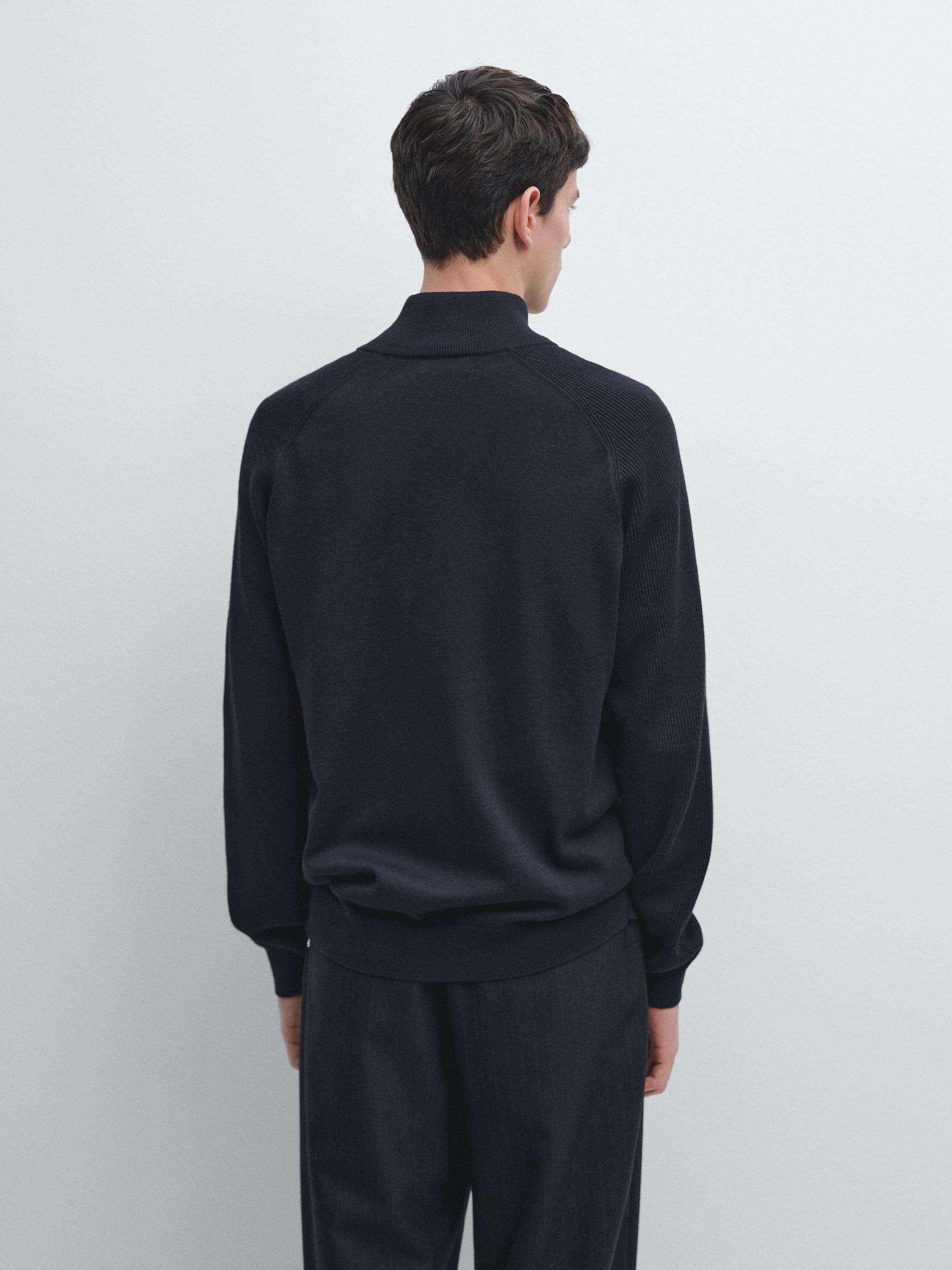 Cardigan à manches raglan en coton mélangé